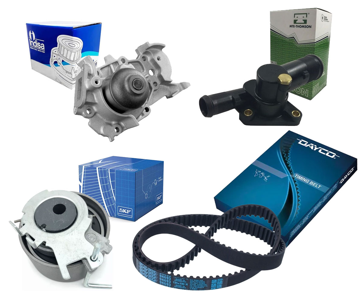 Kit Correia Dentada Tensor Bomba Válvula Termostática 206 1.0 16v 2000 2001 2002 2003 2004 2005 2006