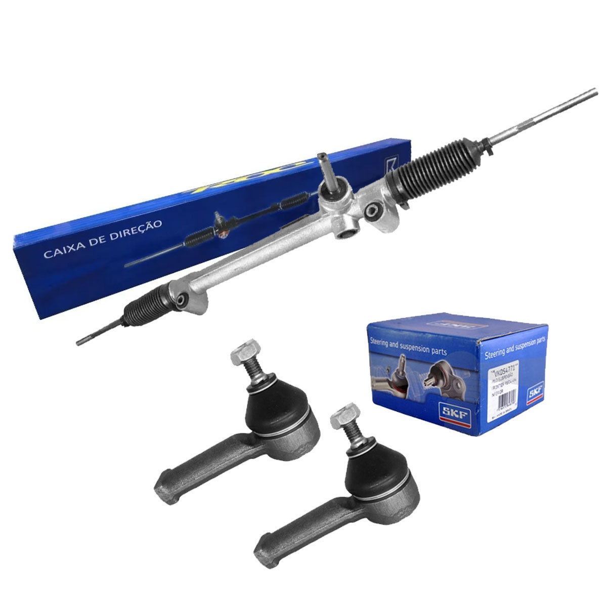 Caixa Direção Mecânica + 2 Terminal Corsa Maxx Joy Premium