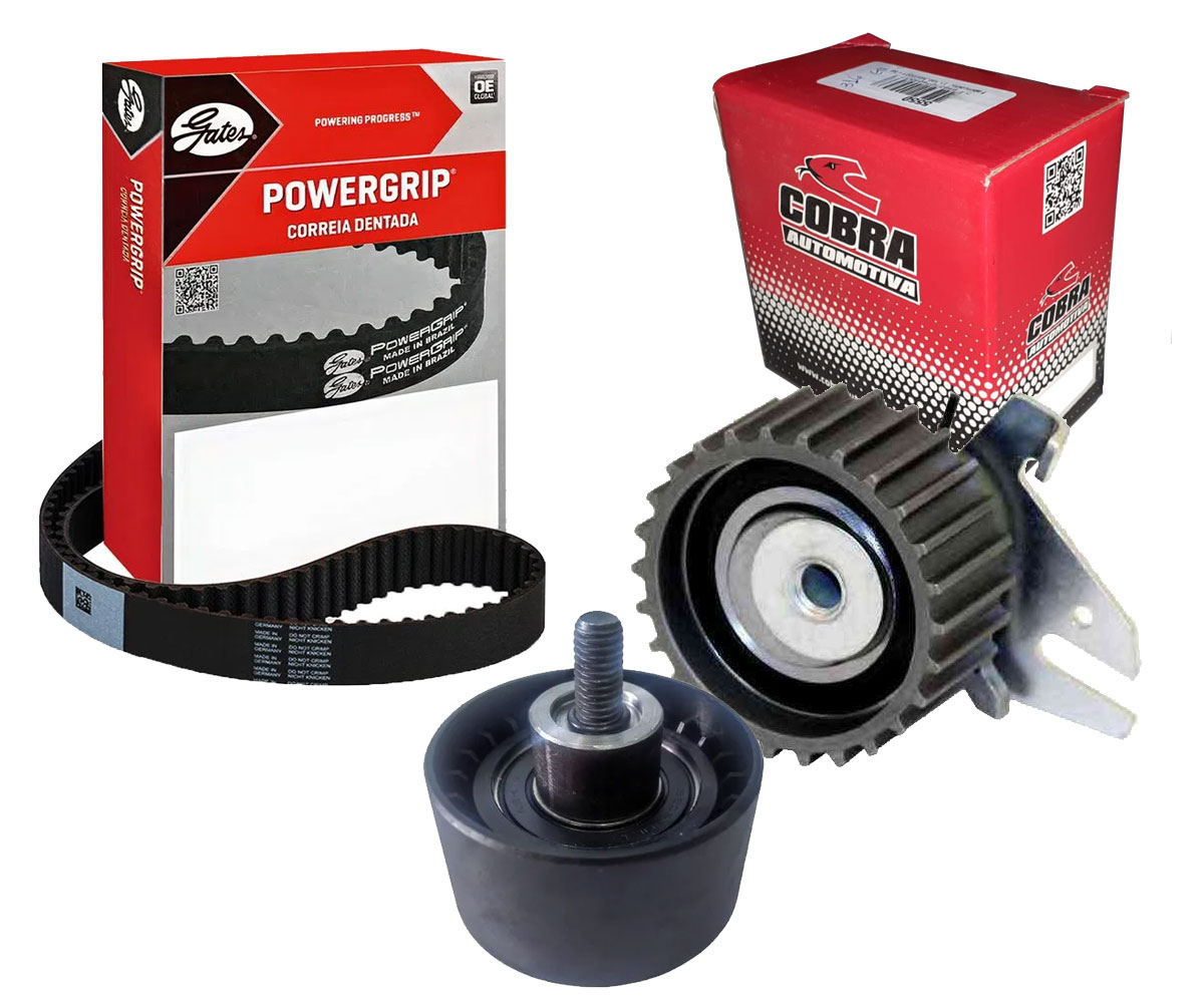 Kit Correia Dentada + Tensor + Guia Marea 1.8 Brava 1.8 16v