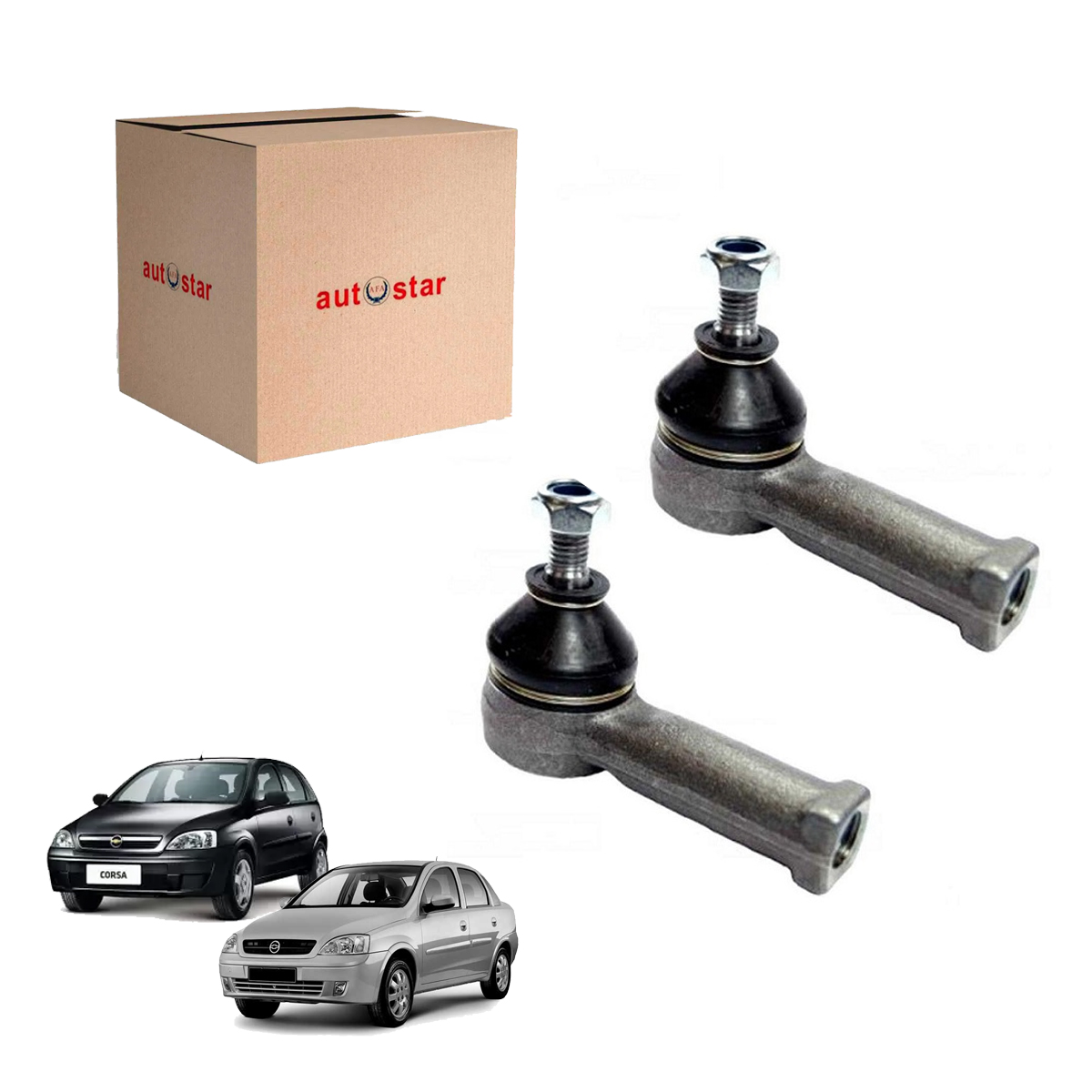 2 Terminal Direção Novo Corsa Maxx Joy Premium 2002 Até 2012