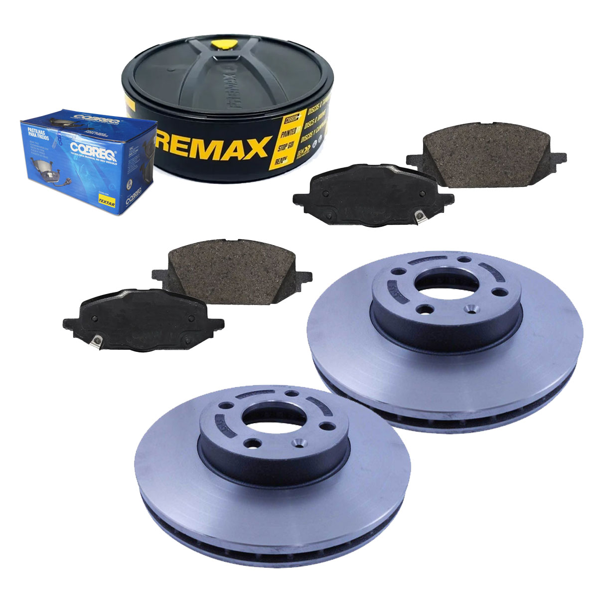 2 Disco Freio + 4 Pastilha Onix Lt Ltz Plus 2020 2021 2022