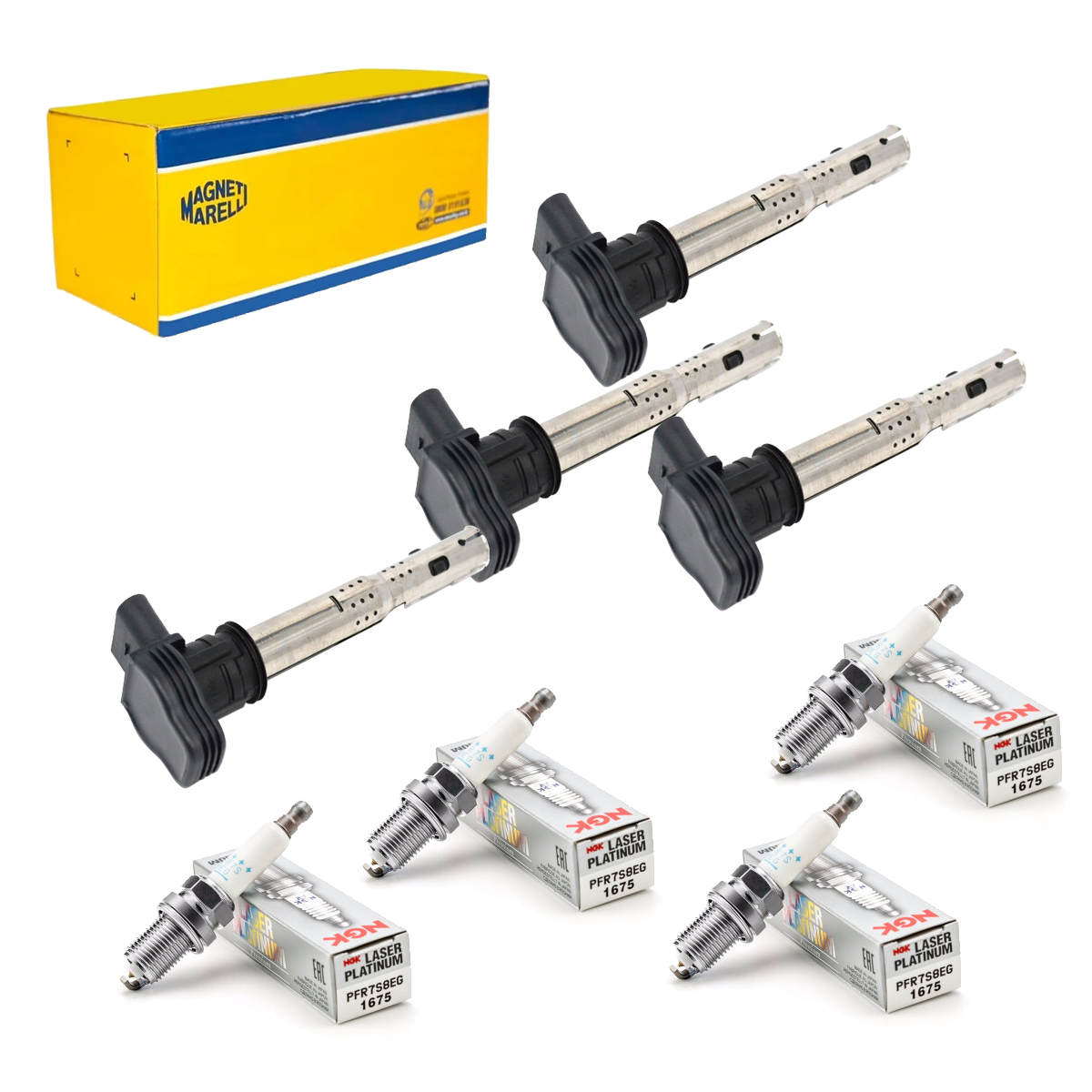 4 Bobina Ignição + 4 Vela Passat 2.0 Fsi 2006 2007 2008 2009