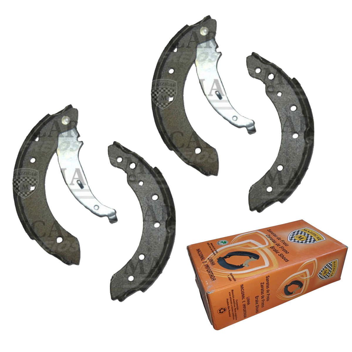 4 Lona Freio C/ Sapata Renault Twingo 1.0 2001 2002 2003