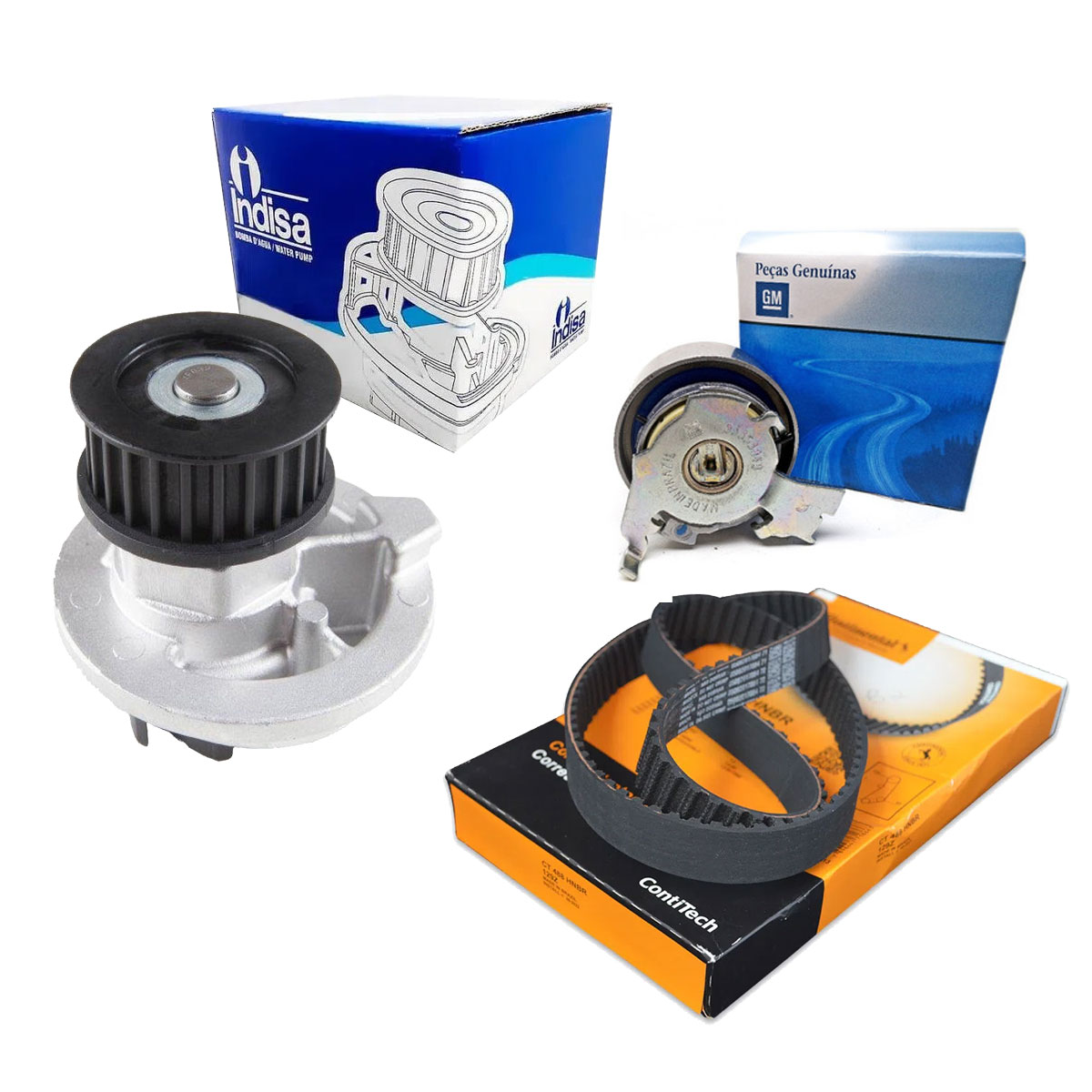 Correia Dentada + Tensor + Bomba D'agua Kadett 2.0 1997 1998