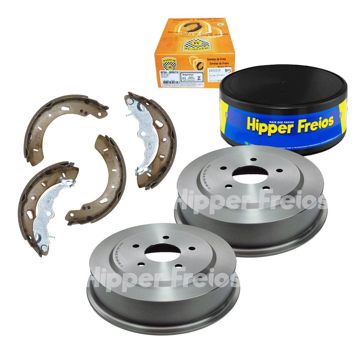 2 Tambor Freio + 4 Sapata Focus 2.0 2014 2015 2016 2017 2018