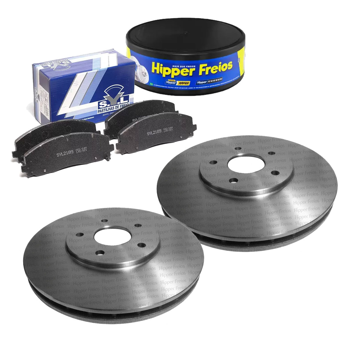 2 Disco Freio Dianteiro + 4 Pastilha Journey 2013 2014 2015