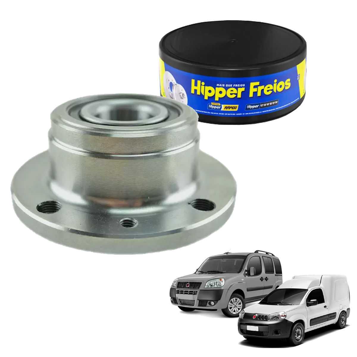 Cubo C/ Rolamento Roda Traseira Fiorino 2014 2015 2016 2017