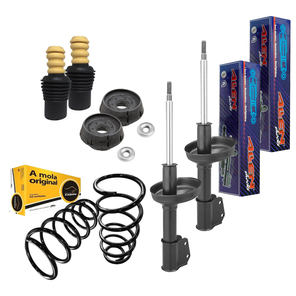 Amortecedor Dianteiro + Mola + Kit Clio 1.0 16v 2000 A 2012