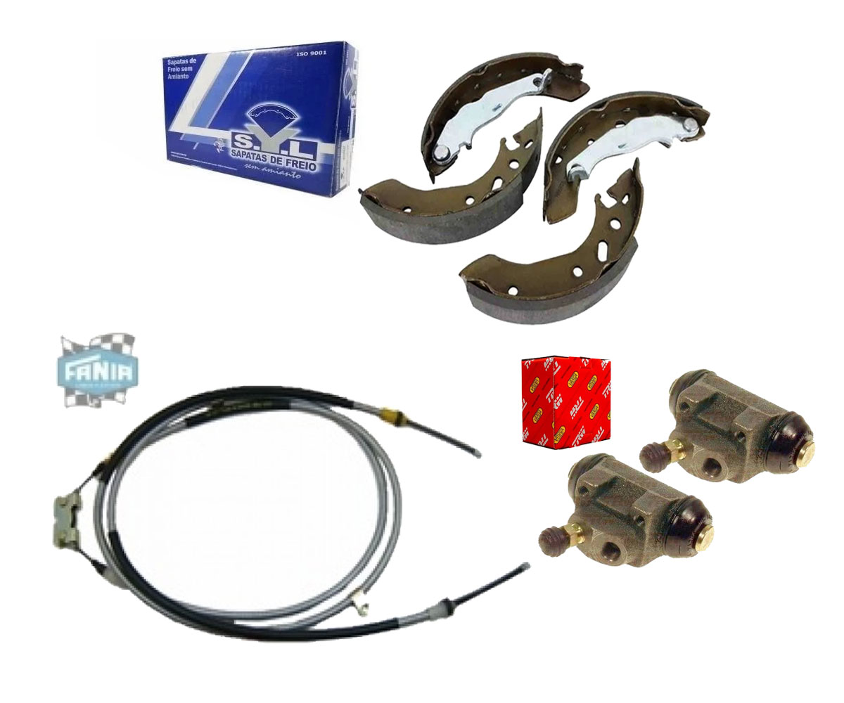 Cabo Freio + 2 Cilindro Roda + Sapata Ford Ka 1997 1998 1999