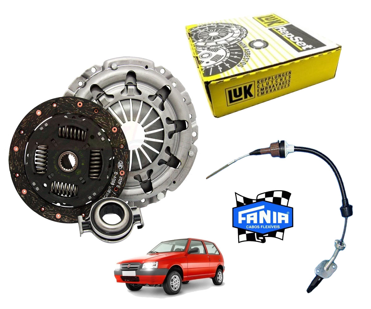 Kit Embreagem + Cabo Uno Fire 1.0 2001 2002 2003 2004 2005