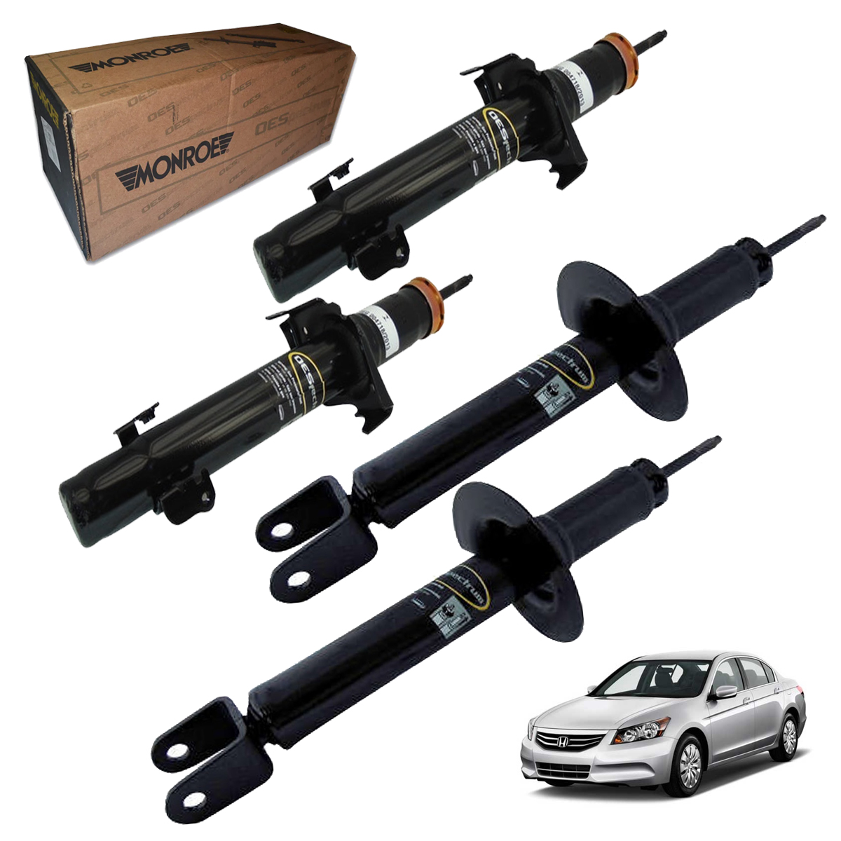 4 Amortecedor Dianteiro Traseiro Accord 2008 2009 2010 2011