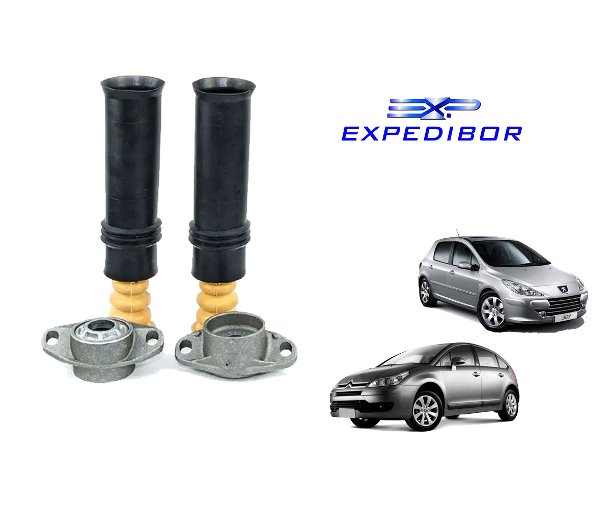 Kit Coxim Batente Traseiro 307 C4 2005 2006 2007 2008 2009