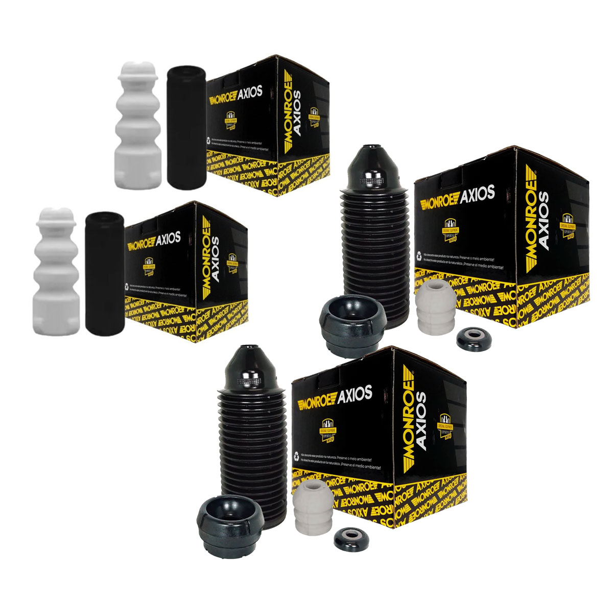 Kit Batente Dianteiro Traseiro Axios Golf Bora 1999 Ate 2013