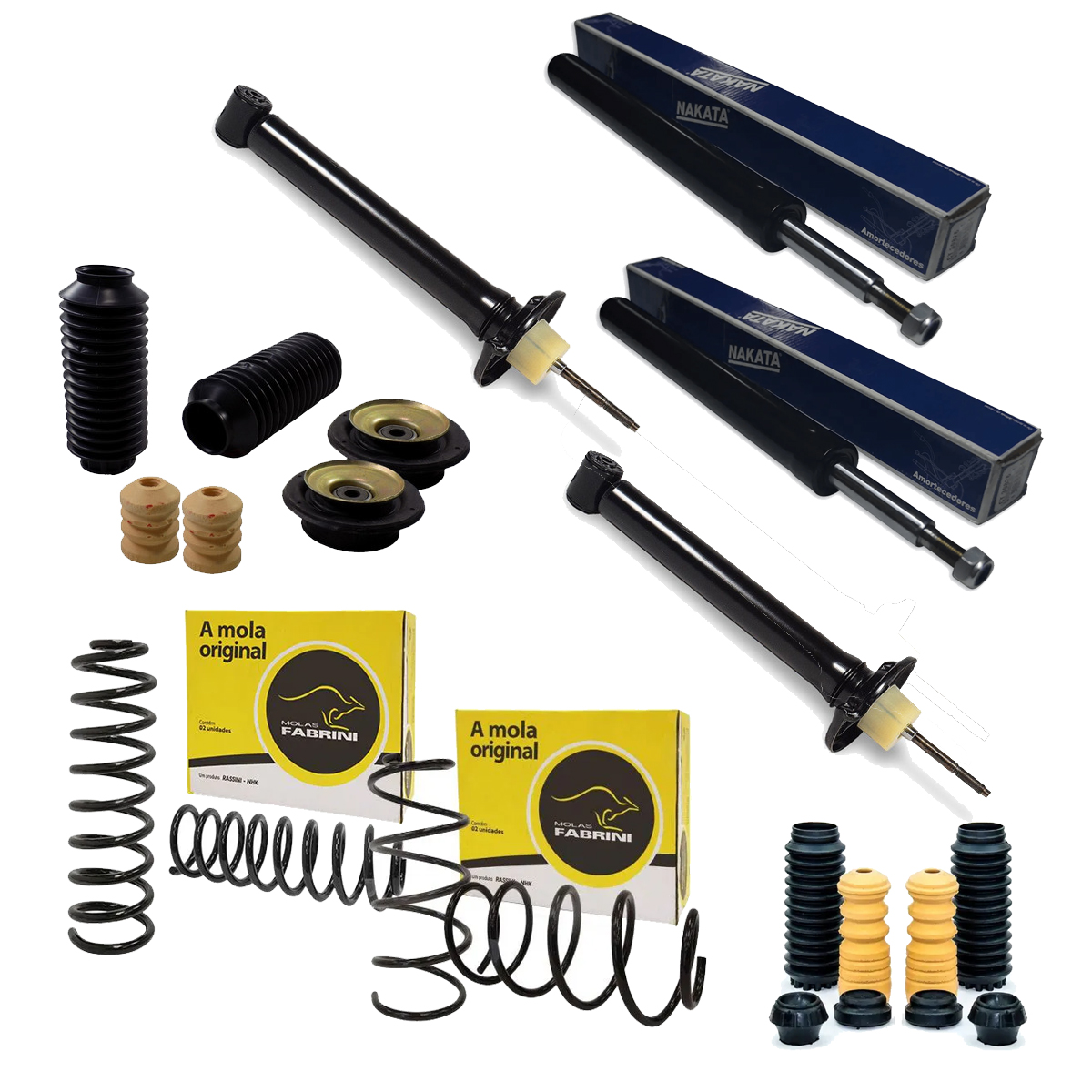 4 Amortecedores + 4 Molas + Kit Gol Bola 1995 1996 1997 1998