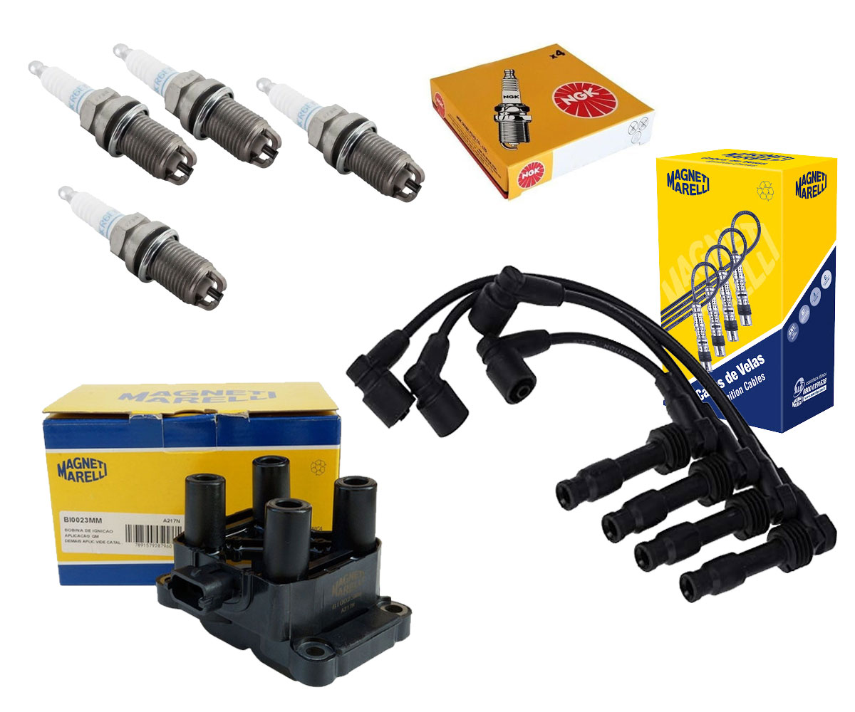 Kit Cabo + Vela + Bobina Vectra 2.2 16v 1998 1999 2000 2001