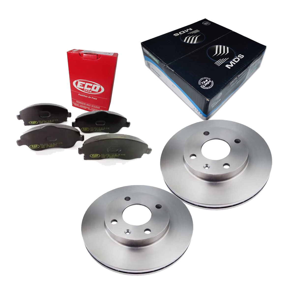 Kit Disco Freio + Pastilha Corsa Max Joy 1.4 2002 Ate 2012