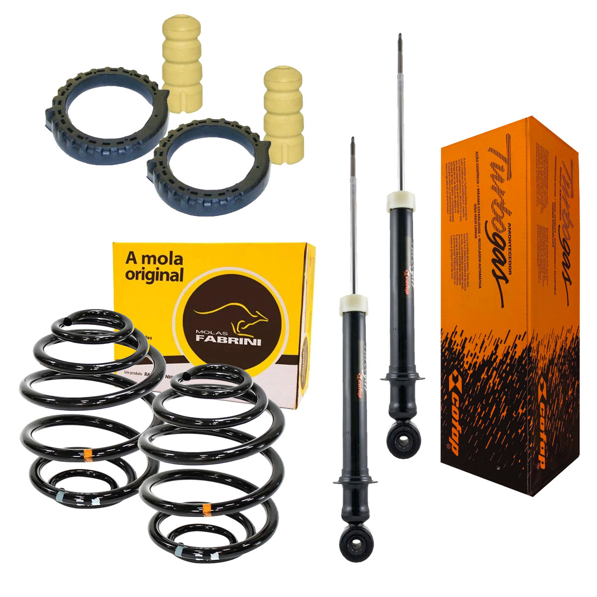 Amortecedor Traseiro + Mola + Kit Vectra 2002 2003 2004 2005