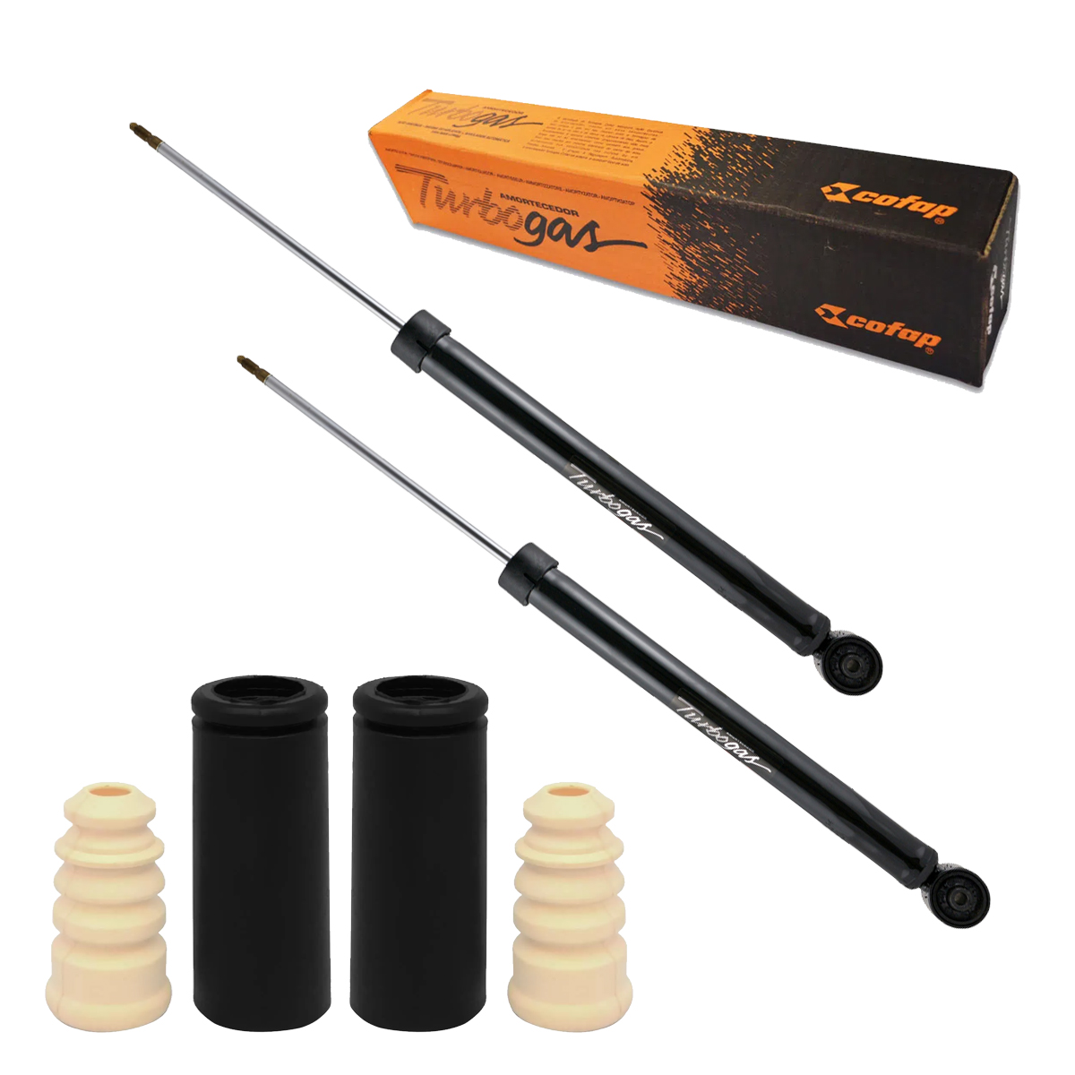 2 Amortecedor Traseiro + Batentes Golf Sapao 1999 Ate 2013