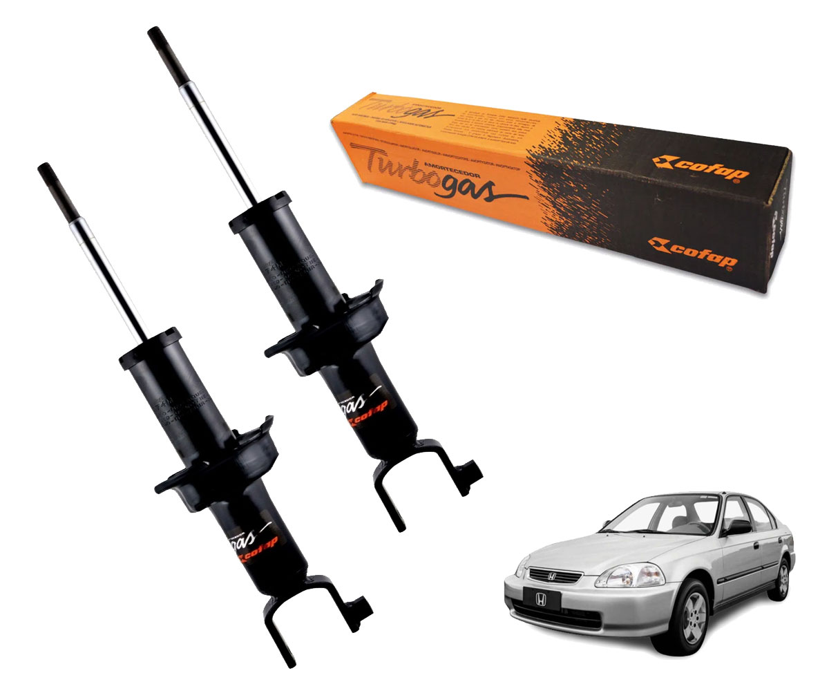 2 Amortecedores Traseiros Civic 1.6 1996 1997 1998 1999 2000