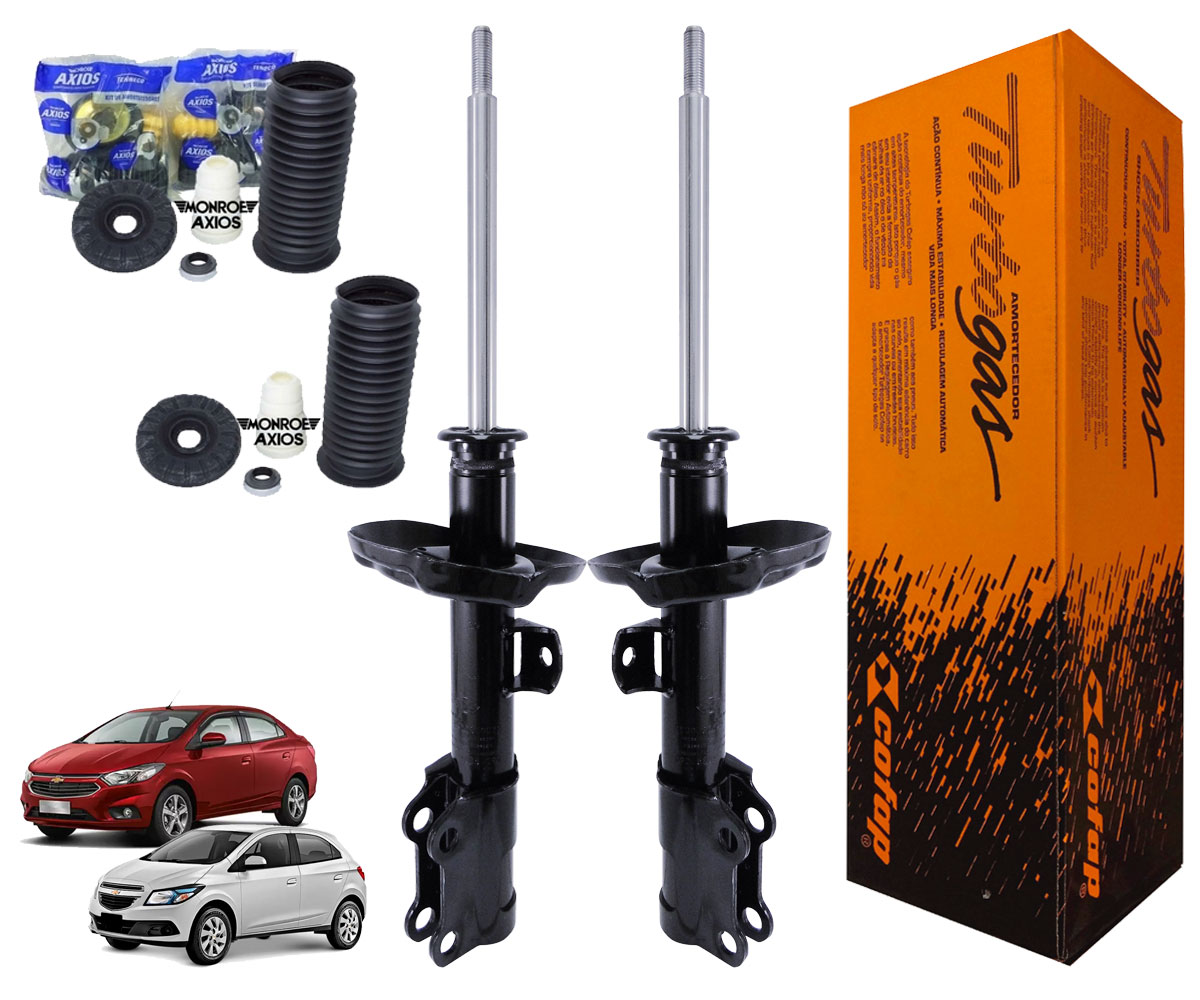 Amortecedor Dianteiro + Kit Onix Prisma 2013 2014 2015 2016