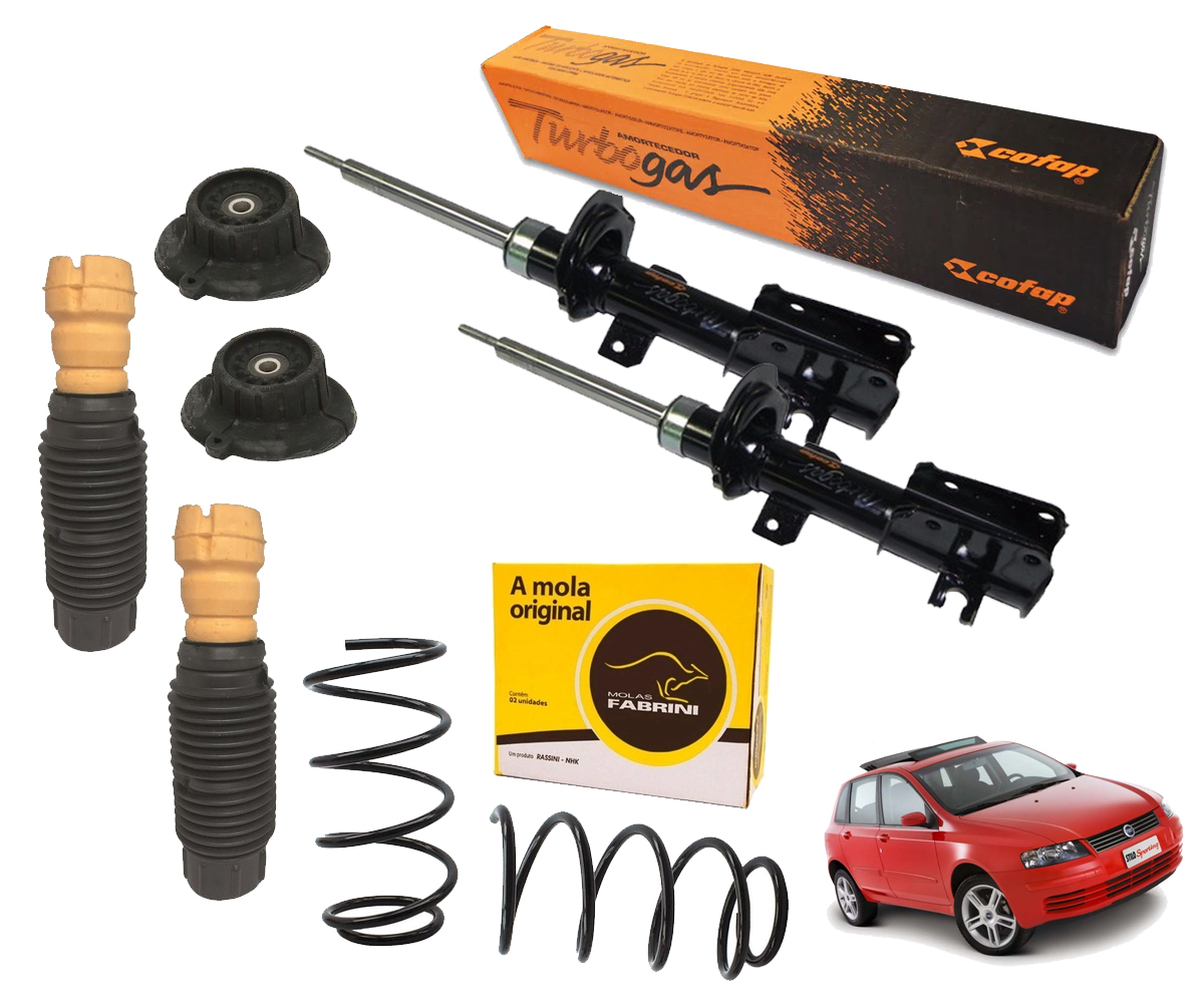 Amortecedor Dianteiro + Mola + Kit Stilo 2.4 2003 2004 2005