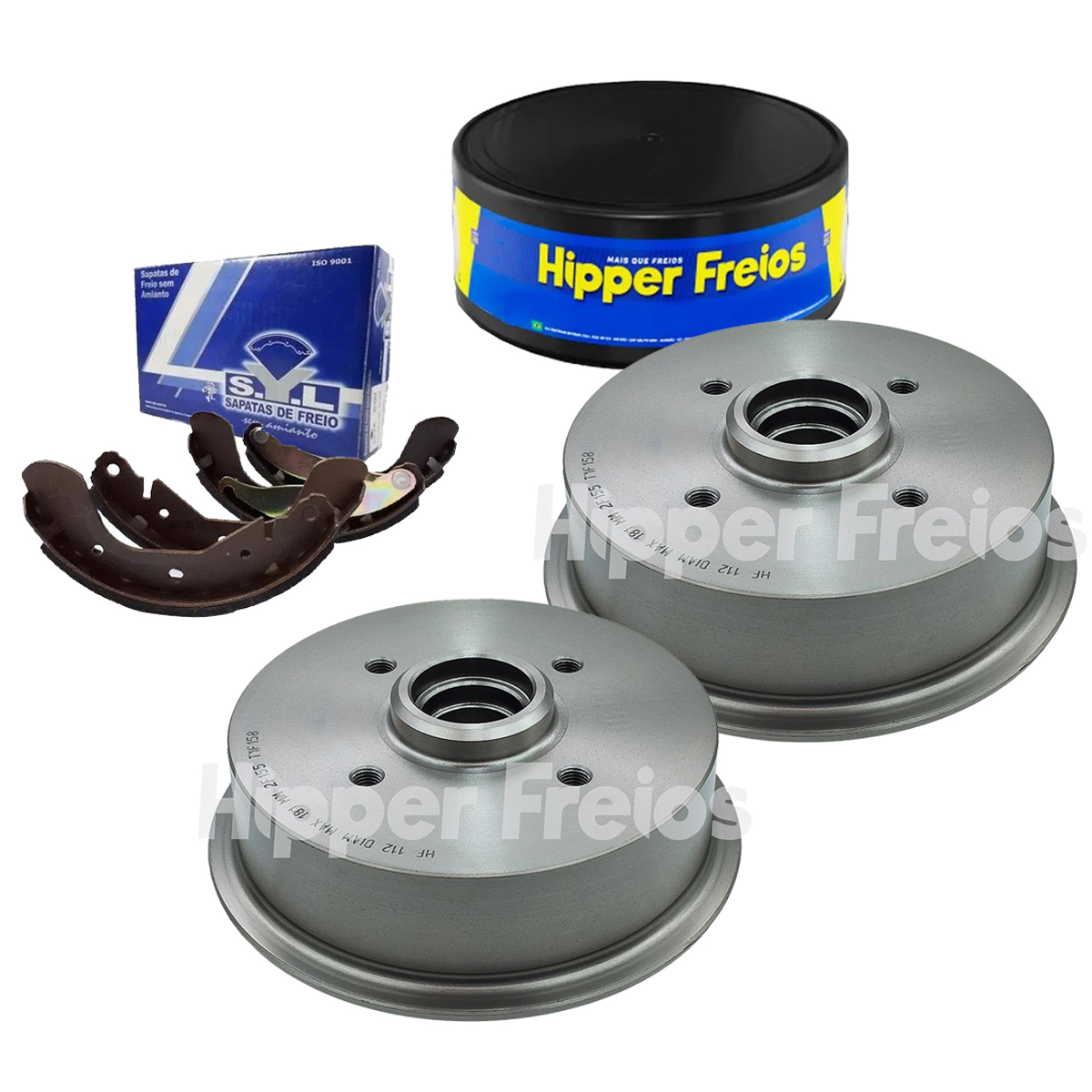 2 Tambor Freio 4 Sapata Lona Escort Hobby 1993 1994 1995 1996