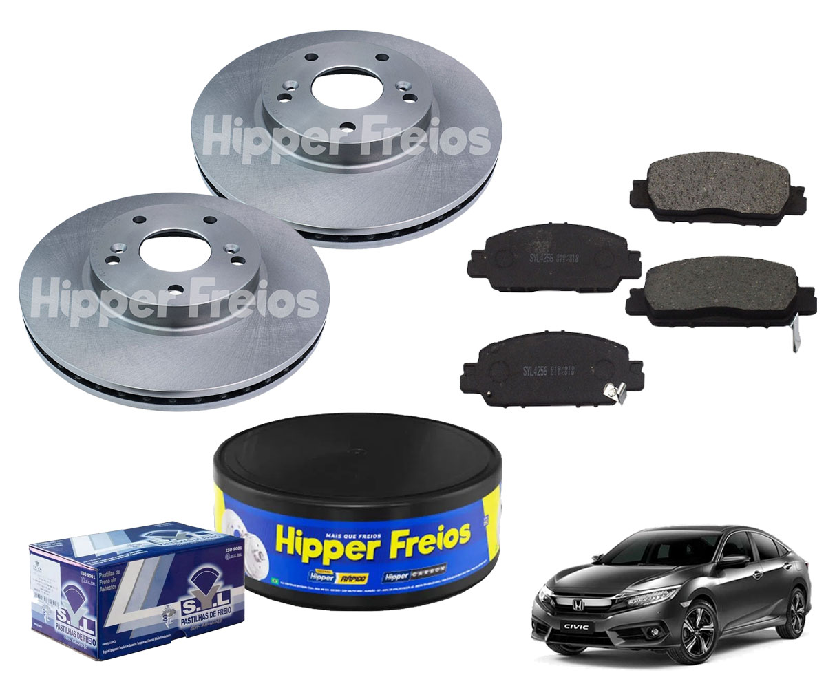 Disco Freio Dianteiro Pastilha Civic Touring 2017 2018 2019