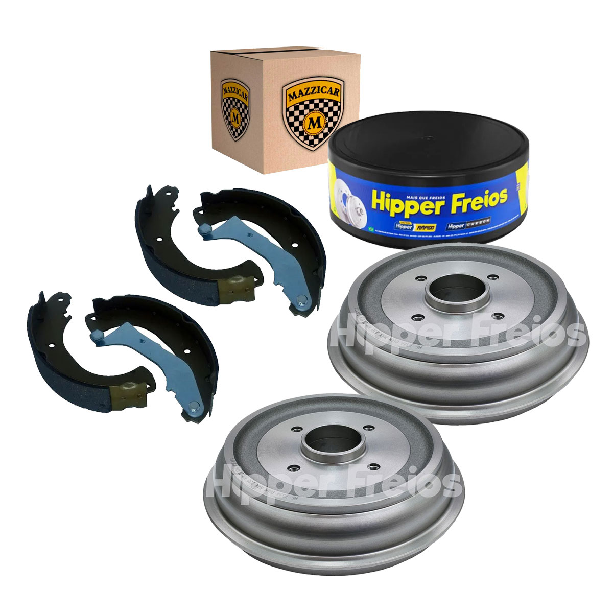 2 Tambor Freio + 4 Sapata Aircross 2011 2012 2013 2014 2015