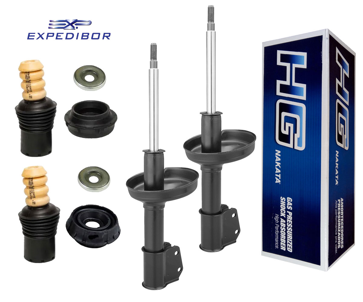 2 Amortecedor Dianteiro + Kit Logan 2009 2010 2011 2012 2013