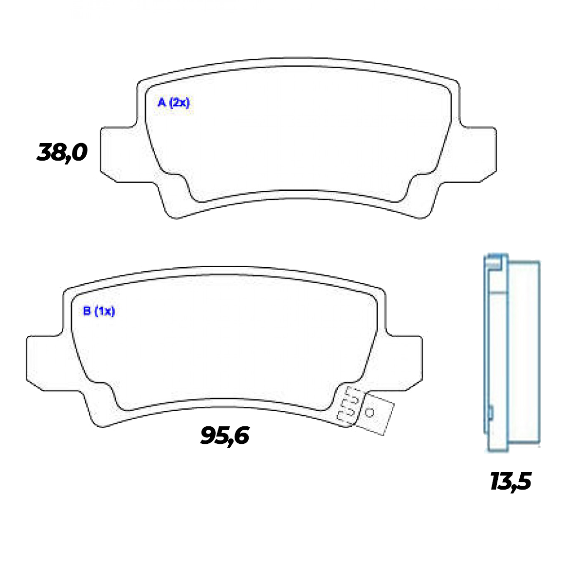 Pastilha Freio Traseira Corolla Fielder 2005 2006 2007 2008 - Imagem 2