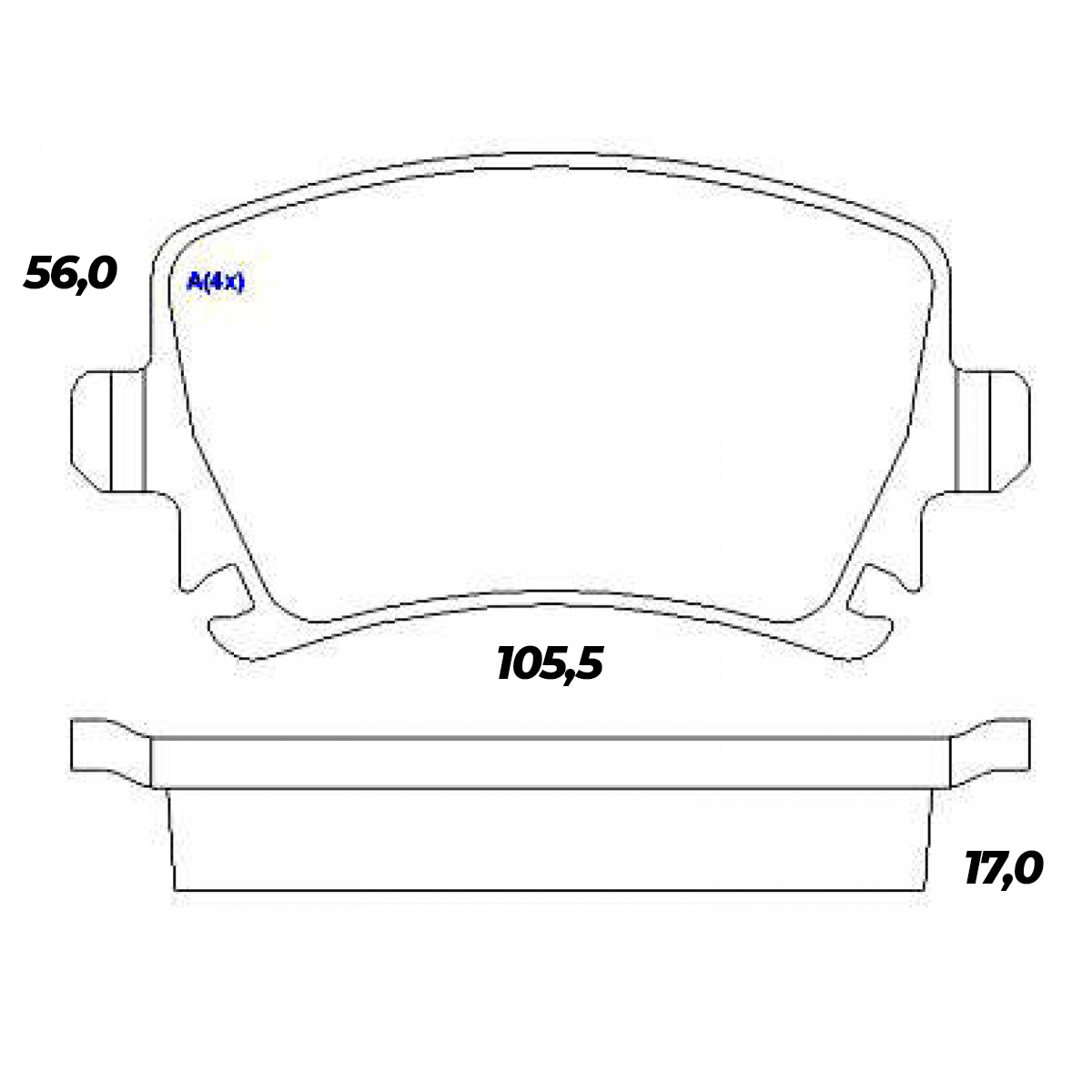 4 Pastilha Freio Traseira A3 Sportback 2007 2008 2009 2010 - Imagem 2