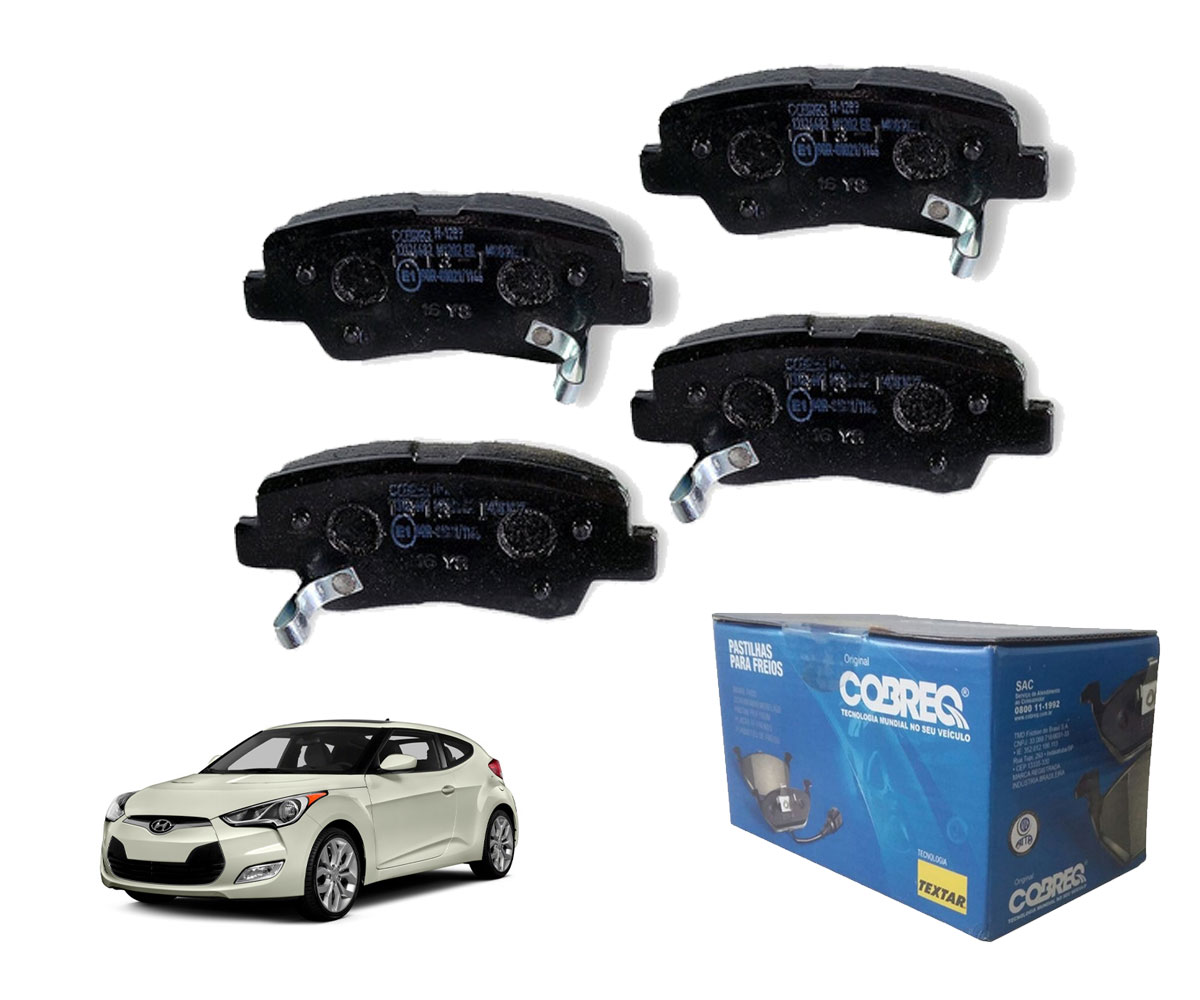 4 Pastilha Freio Traseira Veloster 1.6 16v 2012 2013 2014