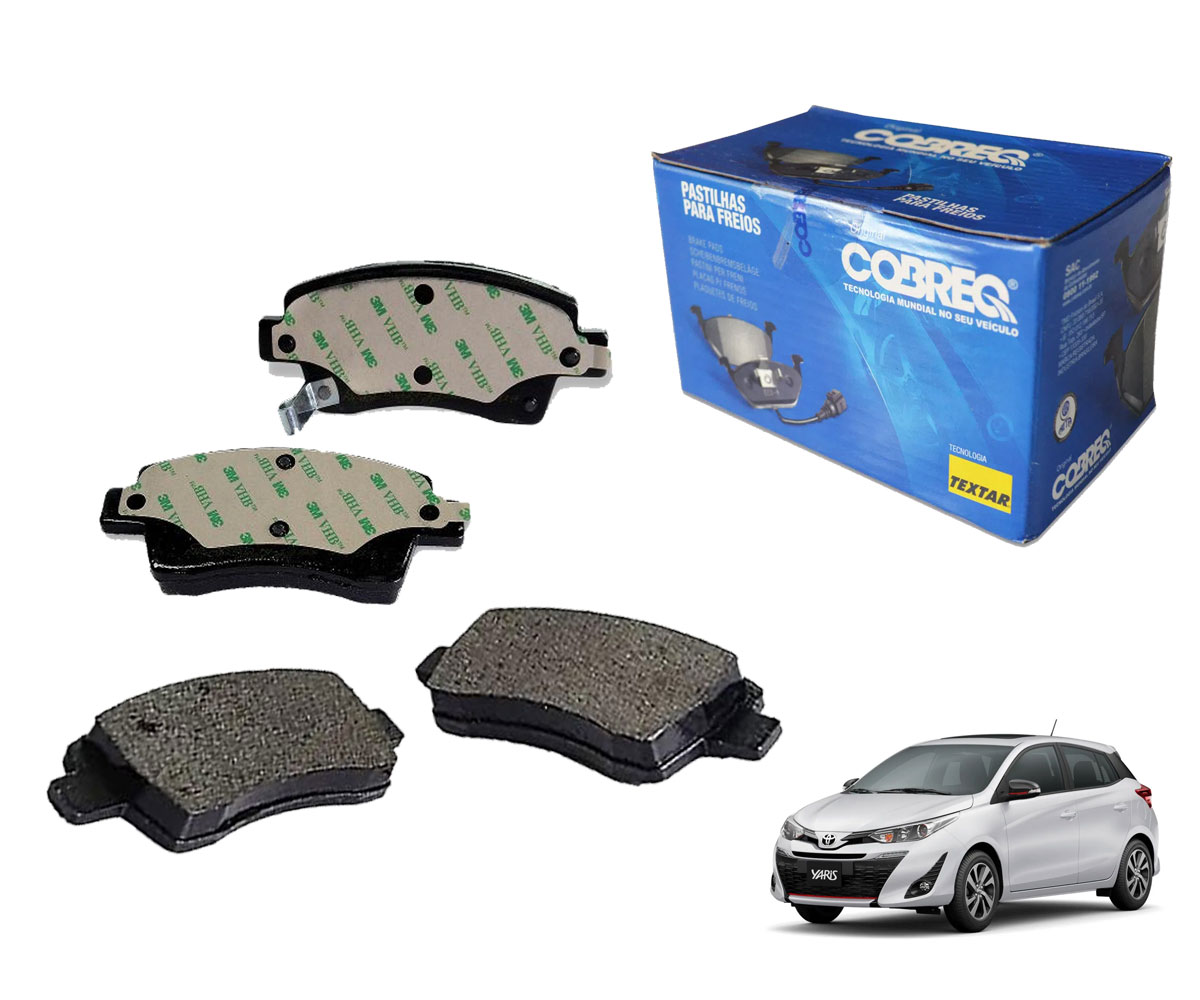 4 Pastilha Freio Cobreq Toyota Yaris 1.3 1.5 2019 2020 2021