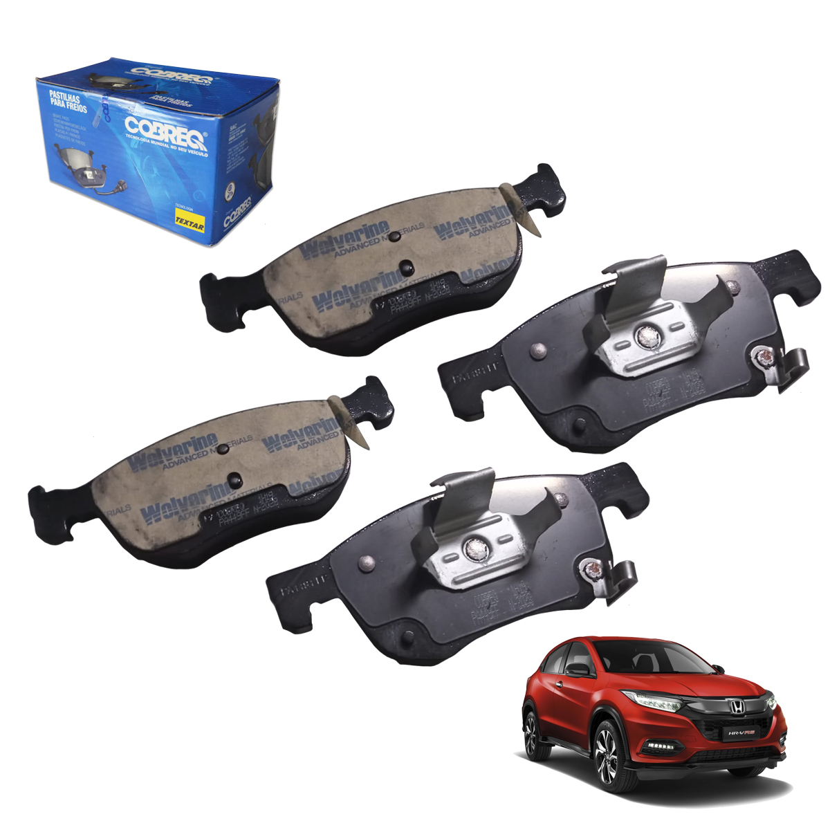 4 Pastilha Freio Dianteira Honda Hr-v Civic 2020 2021 2022