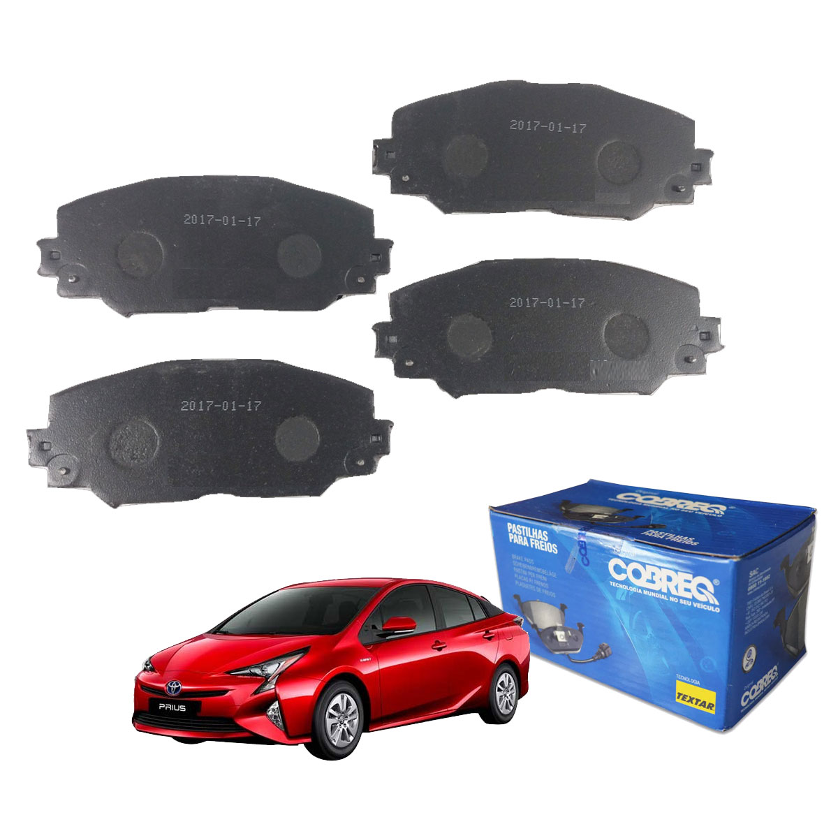 4 Pastilha Freio Dianteira Prius 2013 2014 2015 2016 2017