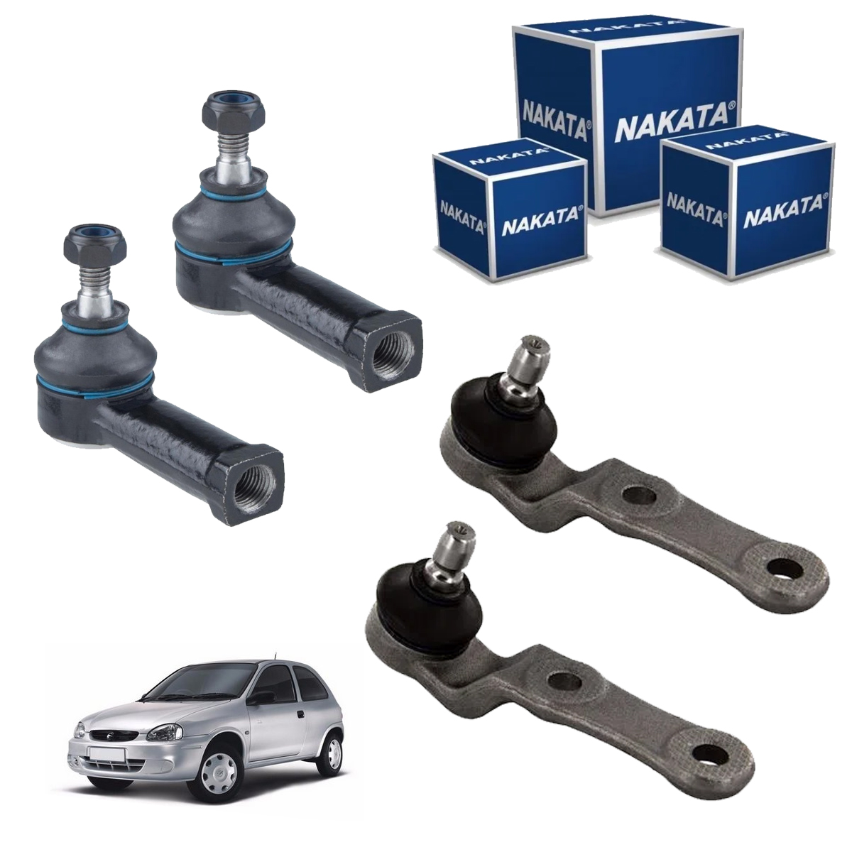 2 Pivo Da Bandeja + 2 Terminal Direção Corsa 1999 2000 2001