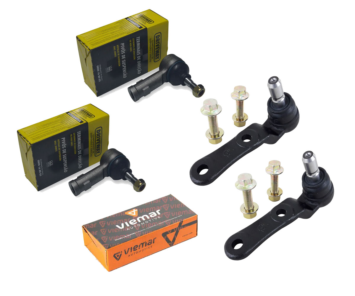 2 Terminal Direção + 2 Pivo Celta 2011 2012 2013 2014 2015