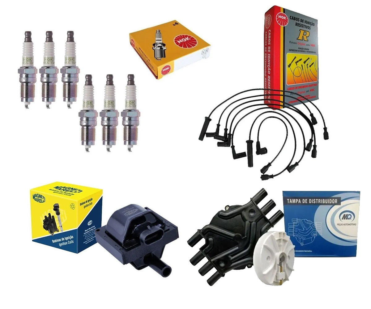 Bobina + Cabo Vela + Vela + Tampa + Rotor S10 Blazer 4.3 V6
