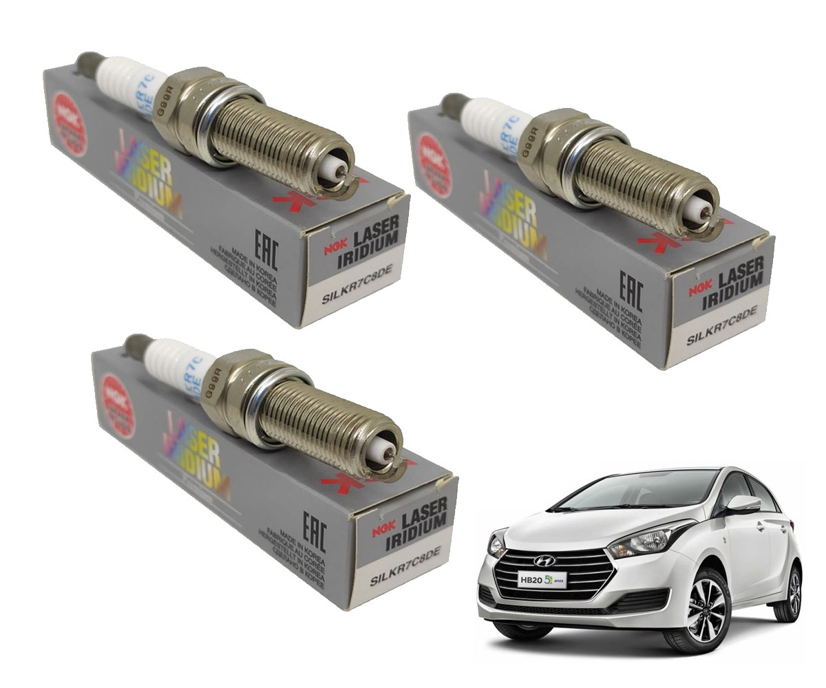 3 Vela Ignição Iridium Hb20 1.0 12v 2016 2017 2018 2019 2020
