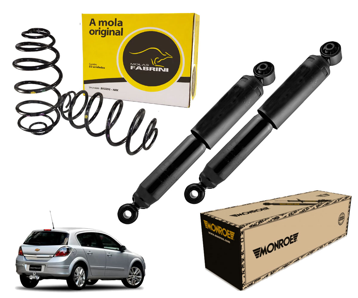 2 Amortecedor Traseiro + Mola Vectra Gt 2008 2009 2010 2011