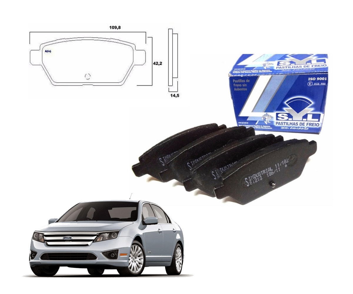 Pastilha Freio Traseira Fusion 2.5 4cc 3.0 V6 2010 2011 2012