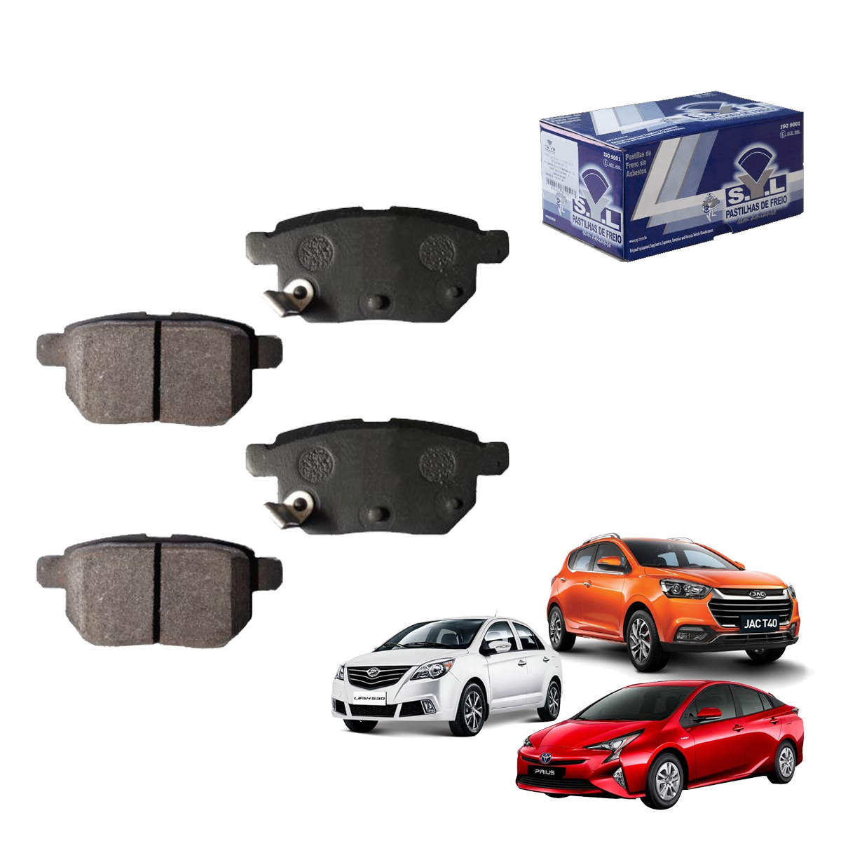 4 Pastilha Freio Traseira Toyota Prius Jac T40 T5 Lifan 530