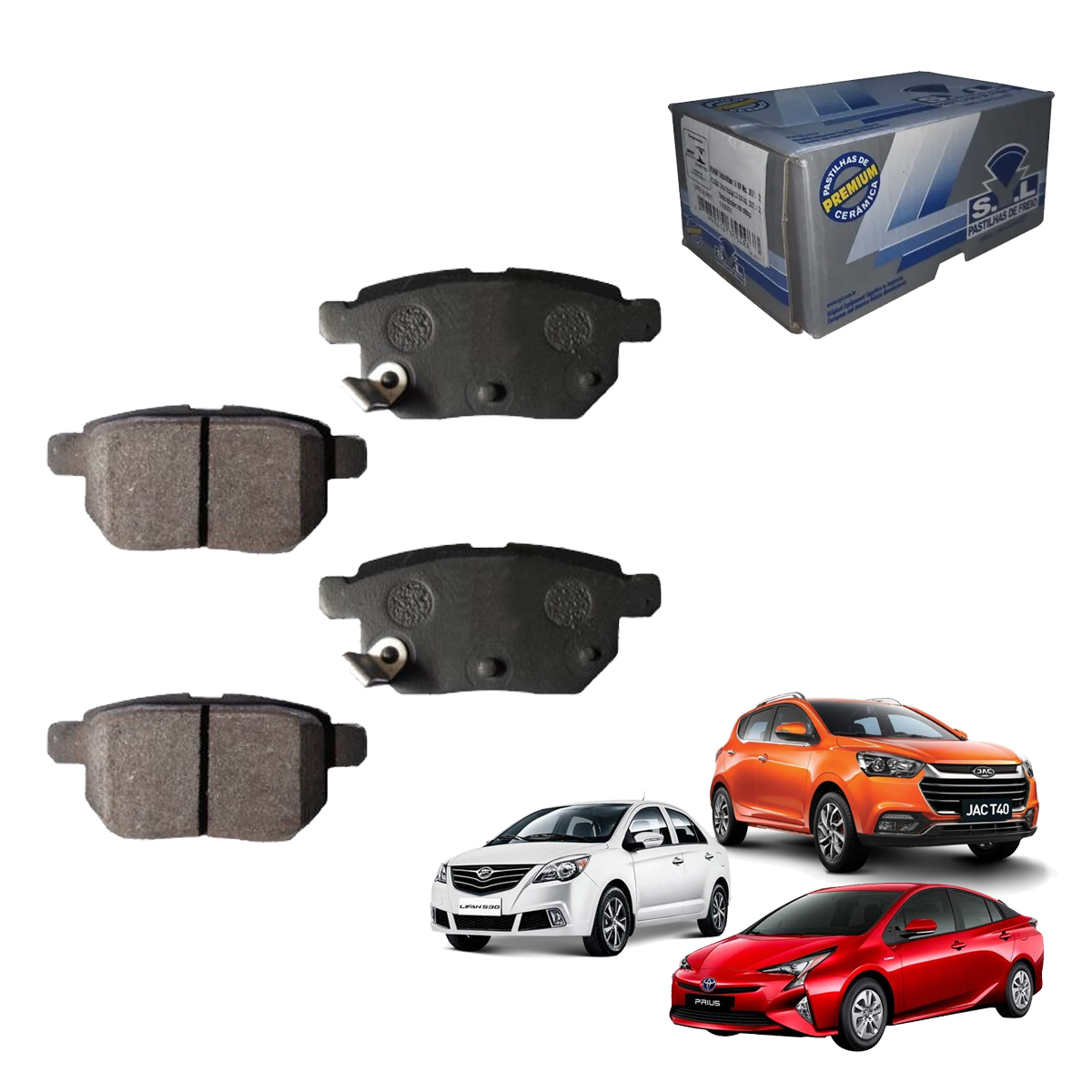Pastilha Freio Traseira Cerâmica Prius Jac T40 T5 Lifan 530