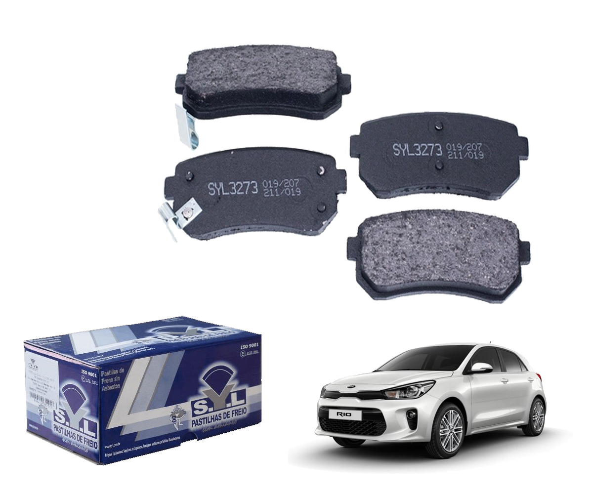 4 Pastilha Freio Traseiro Kia Rio 2005 2006 2007 2008 2009