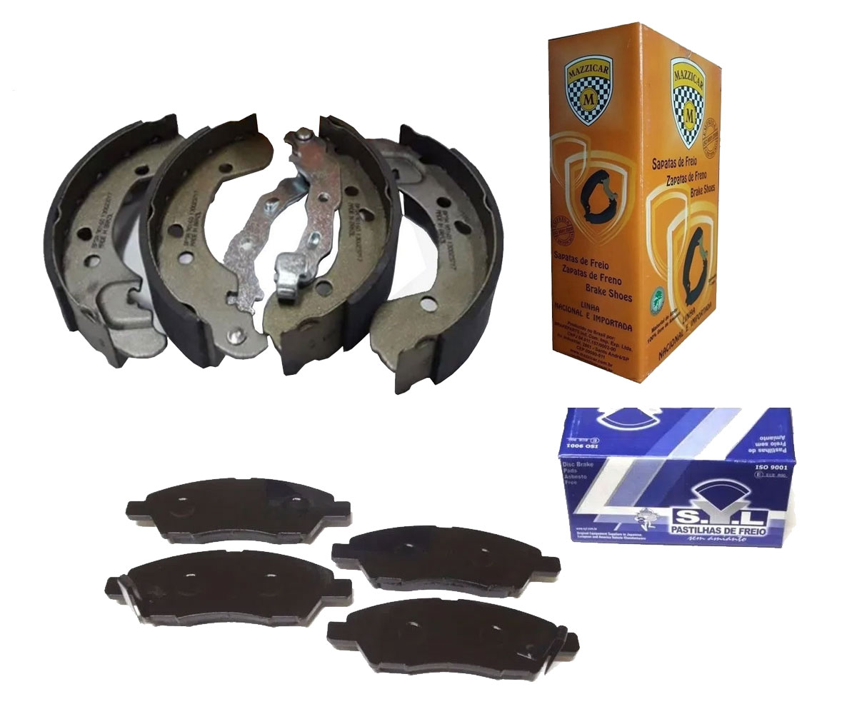 Pastilha Freio + Sapata Lona Versa 2012 2013 2014 2015 2016