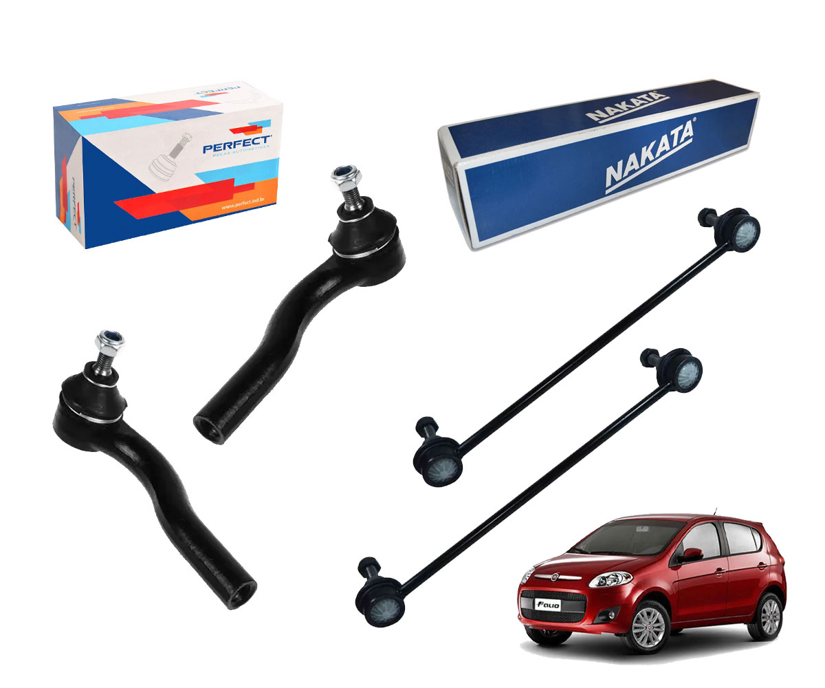 2 Terminal Direcao + Bieleta Palio 2012 2013 2014 2015 2016