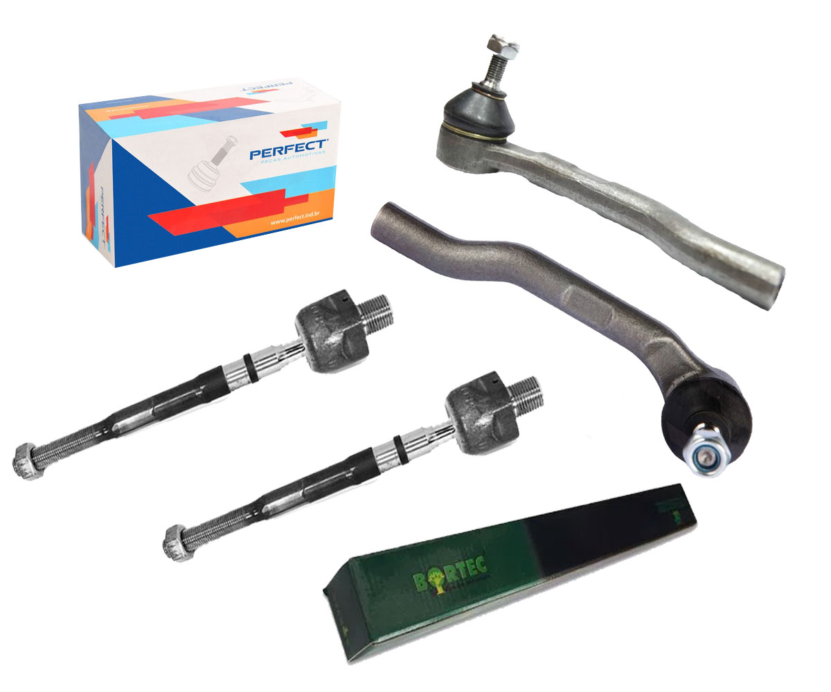 2 Braço Axial + 2 Terminal Direção Fit 2004 2005 2006 2007