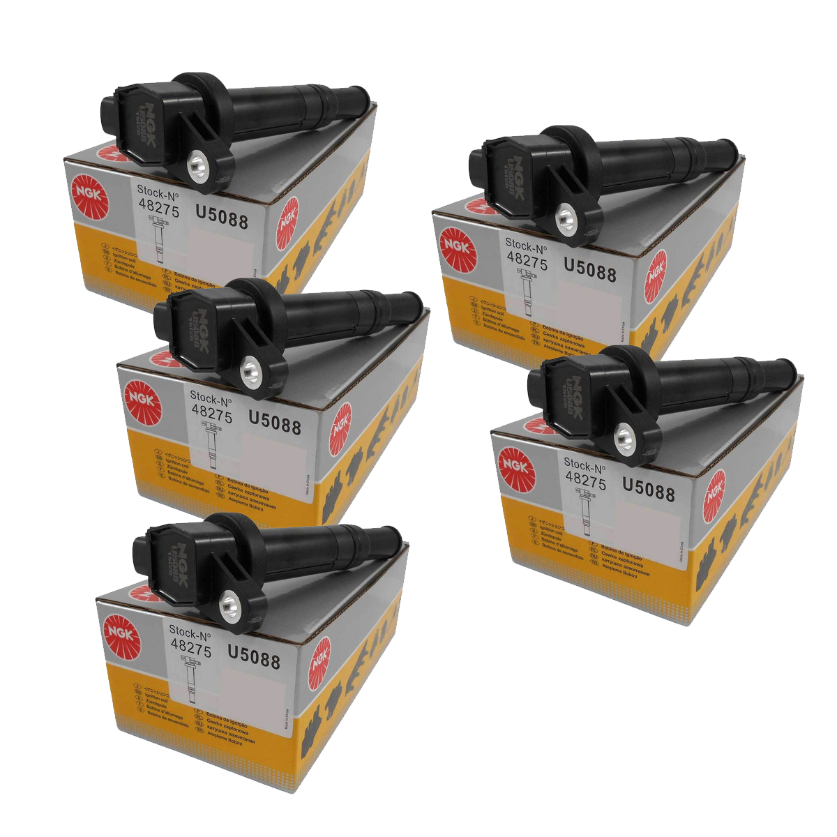 5 Bobina Ignição Ngk Santa Fé 2.7 V6 Dohc 2007 2008 2009