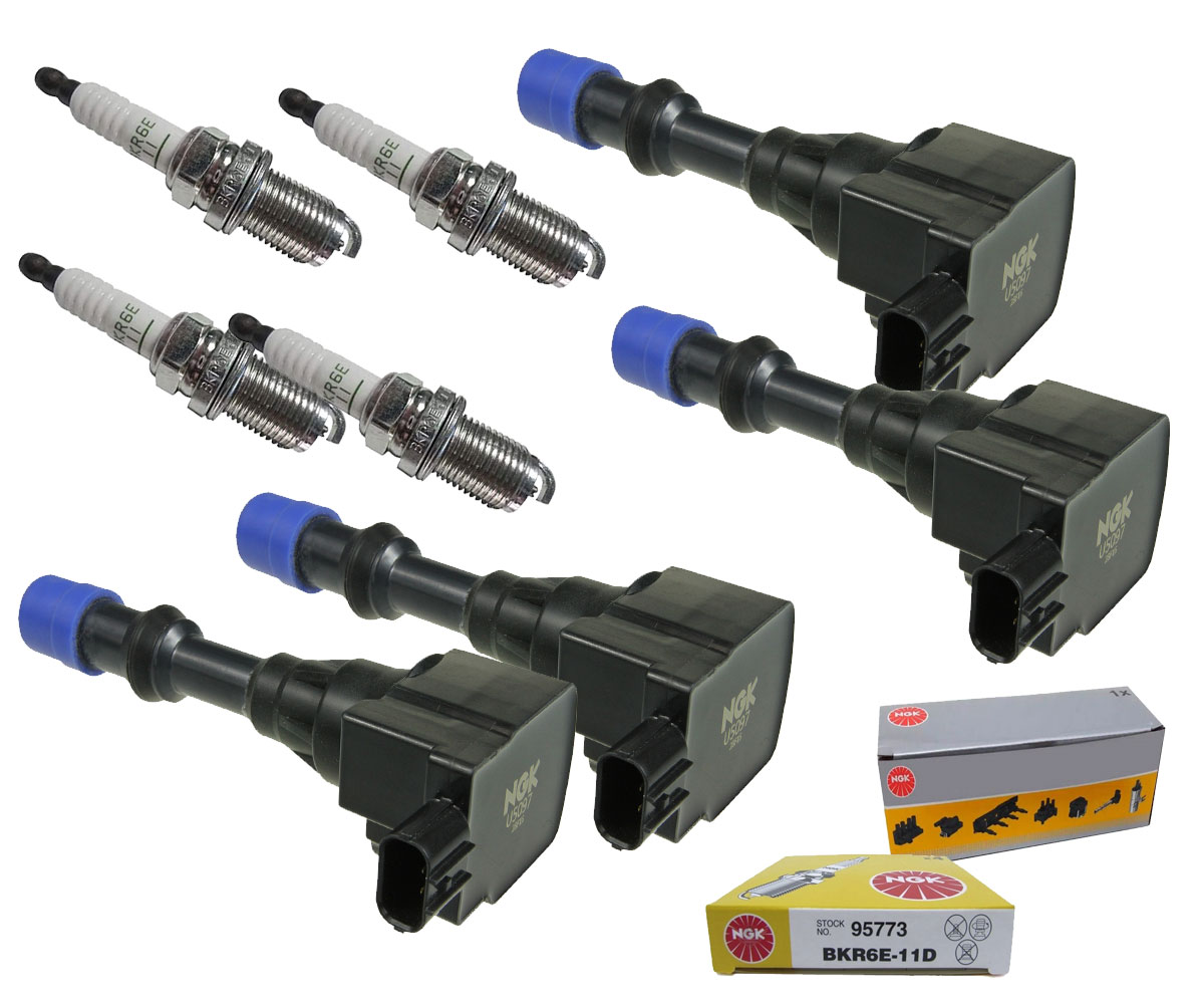4 Bobina Ignição Dianteira + 4 Vela Fit 1.4 2003 2004 2005