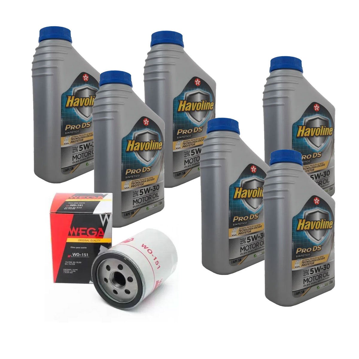 Kit Filtro Óleo + 6 Óleo 5w30 Fusion 3.0 2009 2010 2011 2012